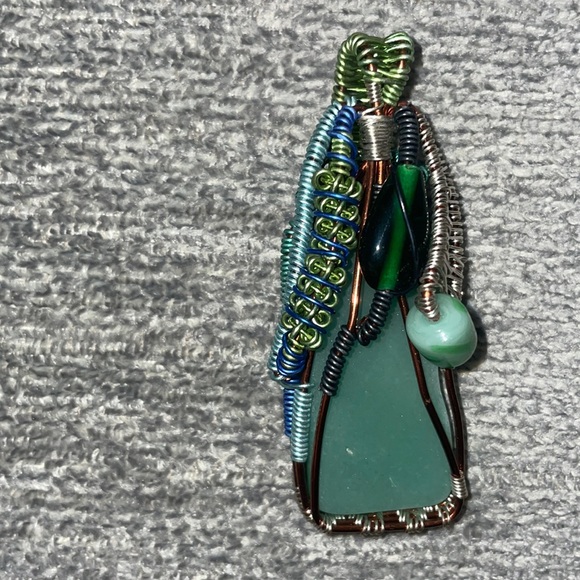 Jewelry - Green Adventurine Handmade Wire Wrapped Pendant